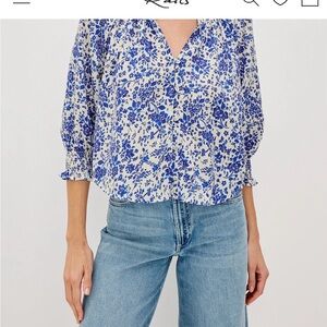 NWOT — Maria Top by Rails, Blue Marguerite - Size Small
